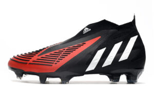 Adidas Predator Edge+ Campo - Preta/Branca/Vermelha